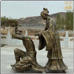 鑄銅關公 岳母刻字人物雕塑