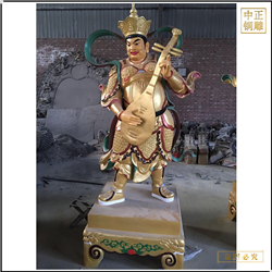 鑄銅關公 純銅鎏金四大天王佛像