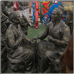 鑄銅關公 中醫診脈人物銅像