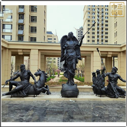 歐式小區(qū)人物銅雕塑 歐式小區(qū)人物銅雕塑