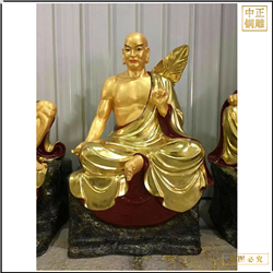 鑄銅關公 純銅貼金十八羅漢佛像