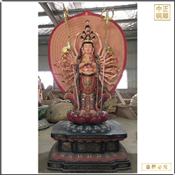 鑄銅關(guān)公 貼金千手觀音佛像報(bào)價(jià)