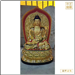 鑄銅關(guān)公 彩繪釋迦牟尼佛銅像價格