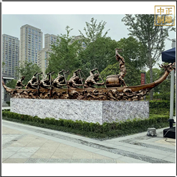 鑄銅關(guān)公 園林賽龍舟景觀雕塑