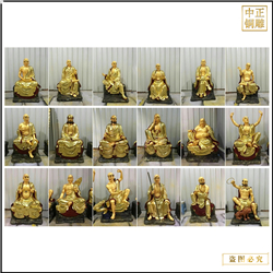 鑄銅關公 金身18羅漢佛像圖片
