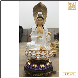 鑄銅關公 鑄銅立式彩繪觀音菩薩