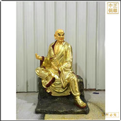 鑄銅關公 十八羅漢寺廟銅雕塑