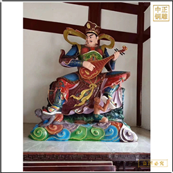 鑄銅關(guān)公 貼金四大天王銅佛像價(jià)格