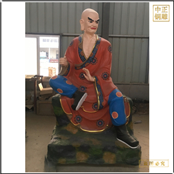 鑄銅關(guān)公 彩繪十八羅漢銅雕塑