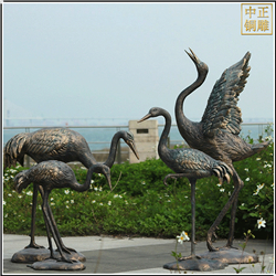 鑄銅關(guān)公 園林仙鶴動物雕塑