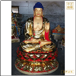 鑄銅關(guān)公 彩繪釋迦牟尼佛銅佛像