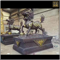 鑄銅關(guān)公 景觀銅獬豸動物雕塑