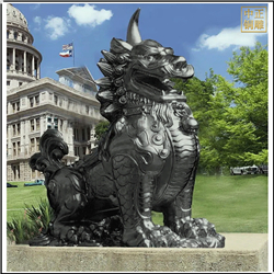 室外園林銅獬豸動物雕塑 室外園林銅獬豸動物雕塑