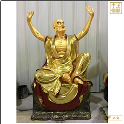 鑄銅關公 2米十八羅漢佛像站像銅雕廠家