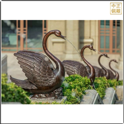 噴水銅天鵝雕塑鑄造 噴水銅天鵝雕塑鑄造