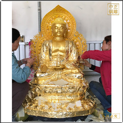制作鎏金鑄銅釋迦牟尼佛像 制作鎏金鑄銅釋迦牟尼佛像