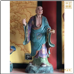 貼金彩繪1米3高十八羅漢佛像 貼金彩繪1米3高十八羅漢佛像