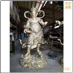 鑄銅關(guān)公 純銅四大天王站像銅佛像