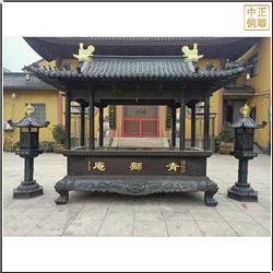 鑄銅關公 銅香爐定制廠家