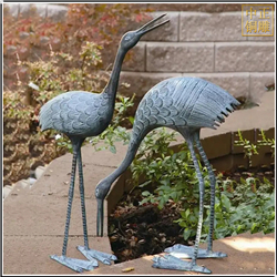 鑄銅關(guān)公 60公分高仙鶴銅雕塑