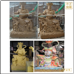 鑄銅關(guān)公 身穿戰(zhàn)甲武將四大天王佛像