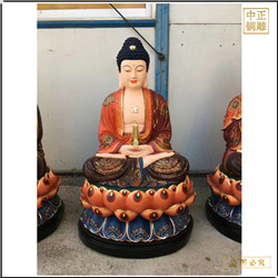 鑄銅關(guān)公 寺廟貼金釋迦牟尼佛