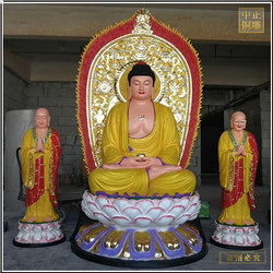 鑄銅關公 貼金佛像釋迦牟尼佛銅像