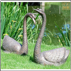 鑄銅關(guān)公 一對(duì)天鵝雕塑擺件