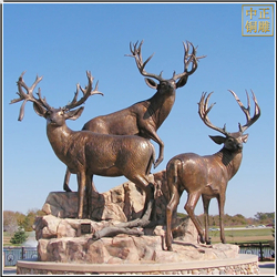 三只鹿鑄銅雕塑 三只鹿鑄銅雕塑