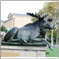 鑄銅關(guān)公 室外景觀駝鹿動(dòng)物雕塑