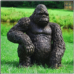 鑄銅關(guān)公 室外大猩猩銅雕塑鑄造