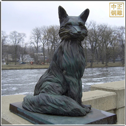 鑄銅關(guān)公 室外大型景觀狐貍雕塑