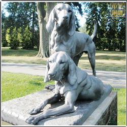 鑄銅關(guān)公 小狗銅雕塑鑄造廠