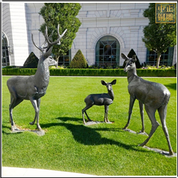 一家三口銅鹿雕塑 一家三口銅鹿雕塑
