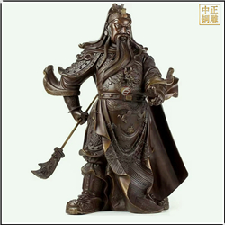 鑄銅關公 橫刀睜眼關公銅像