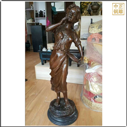 西方小女孩人物銅雕塑 西方小女孩人物銅雕塑