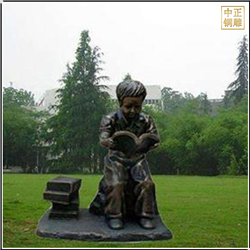 小孩讀書雕塑 小孩讀書雕塑