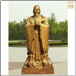 鑄銅關(guān)公 室外鑄銅孔子雕塑