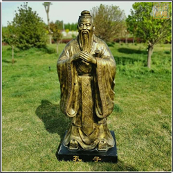 鑄銅關(guān)公 雙手合十行禮孔子雕像