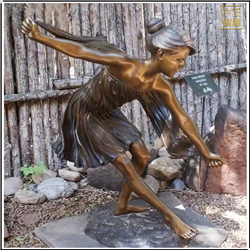 鑄銅關公 芭蕾舞女孩銅雕塑定制