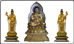 東方三圣銅雕塑|東方三圣銅佛像 東方三圣銅雕塑|東方三圣銅佛像