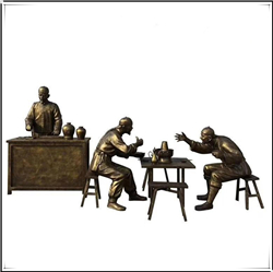 喝酒劃拳景觀小品雕塑 喝酒劃拳景觀小品雕塑