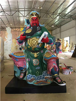 彩繪銅關(guān)公雕塑 彩繪銅關(guān)公雕塑