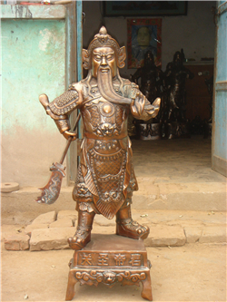 立武財神銅雕 立武財神銅雕