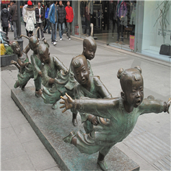 小孩拉手銅雕 小孩拉手銅雕