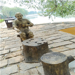 下象棋銅像 下象棋銅像