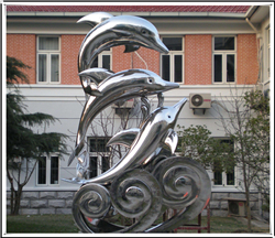 小區海豚雕塑 小區海豚雕塑